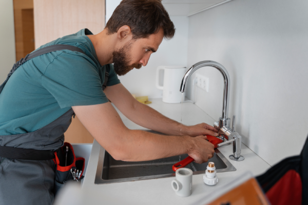 fontanero barato Gandía reparando un fregadero en una vivienda